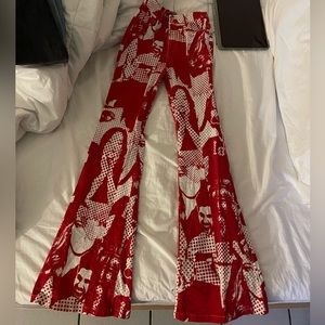 Edikted fitted/flare jeans